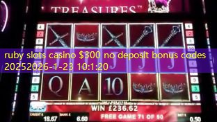 ruby slots casino $300 no deposit bonus codes 2025